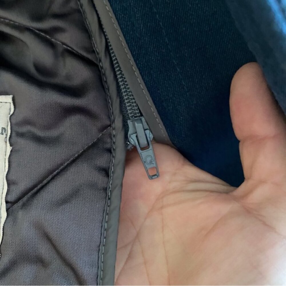 Vintage Canadian Air Force 100% Wool Blue Lined Long Overcoat Jacket Woman Large - Picture 12 of 15